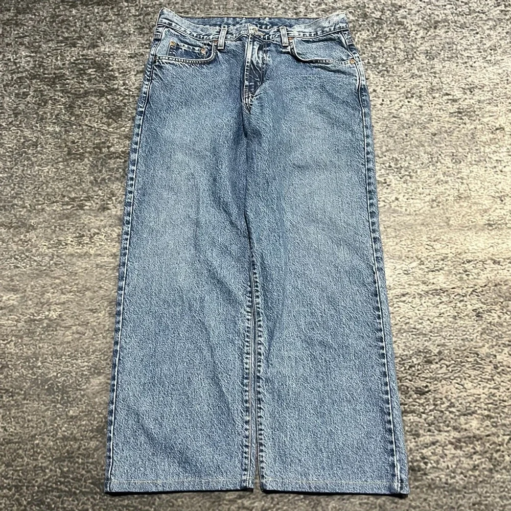 Vintage Lucky Brand Jeans 219 Low Rise Bootcut Mens 33x28 Blue Denim USA 90s Y2K